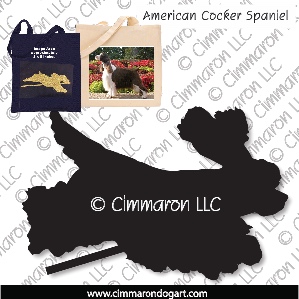 cocker014tote - Cocker Spaniel Jumping Full Tail Tote Bag