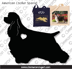 cocker005tote - Cocker Spaniel Long Tailed Tote Bag