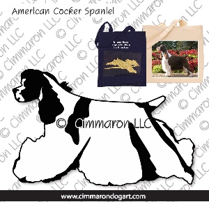 cocker007tote - Cocker Spaniel Parti Moving Tote Bag