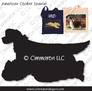 cocker009tote - Cocker Spaniel Long Tailed Moving Tote Bag