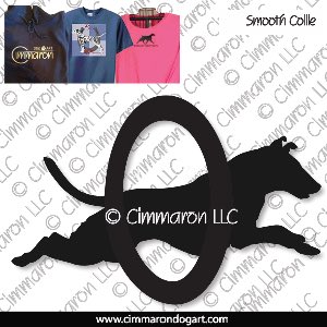 collie-s-011t - Collie Smooth Agility Custom Shirts
