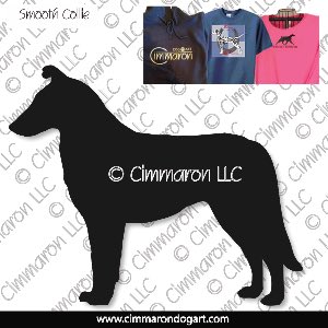 collie-s-009t - Collie Smooth Standing Custom Shirts