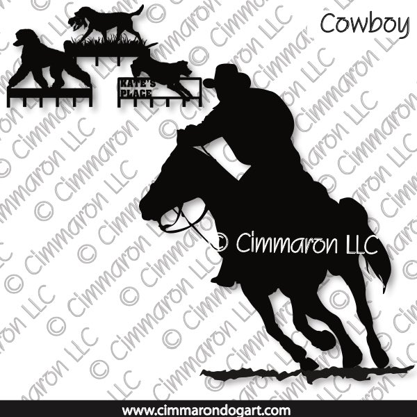cowboy001h - Cowboy Leash Rack
