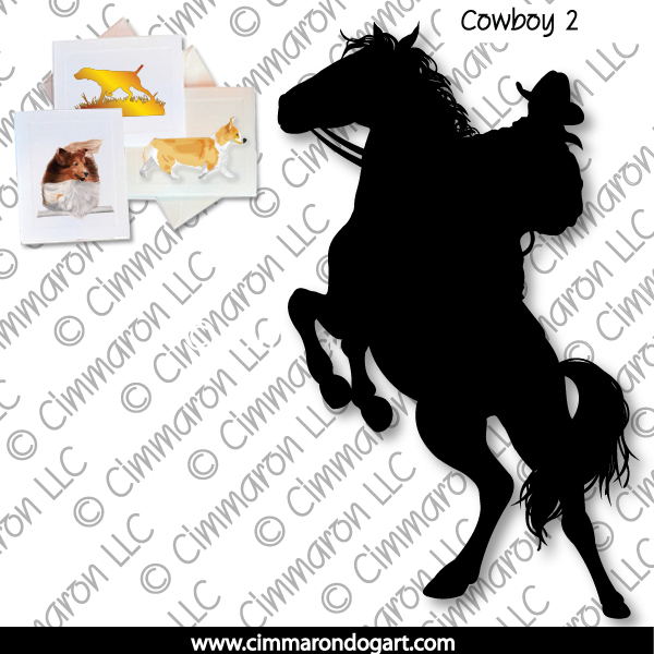 cowboy002n - Cowboy Two Note Cards