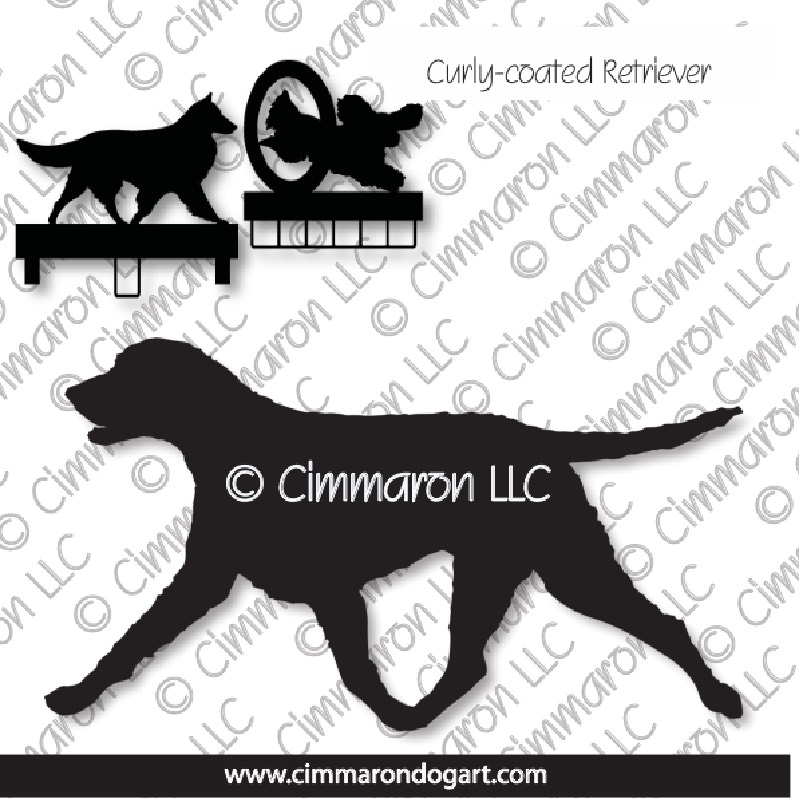 curlycoat002ls - Curly-Coated Retriever Gaiting MACH Bars-Rosette Bars