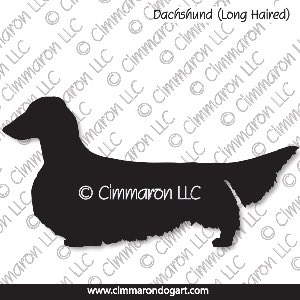 doxie011d - Dachshund Longhaired Decals