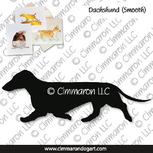 doxie003n - Dachshund Smooth Gaiting Note Cards