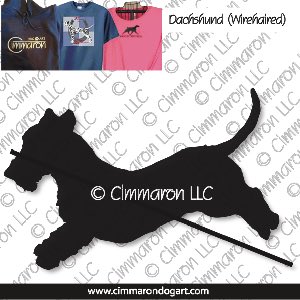 doxie020t - Dachshund Wirehaired Jumping Custom Shirts