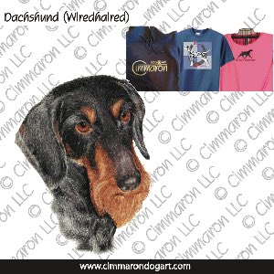 doxie023t - Dachshund Wirehaired Portrait Custom Shirts
