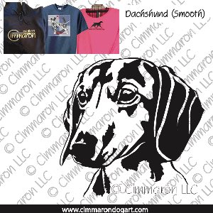 doxie006t - Dachshund Line Head Smooth Custom Shirts
