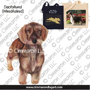 doxie022tote - Dachshund Wirehair Drawing Tote Bag