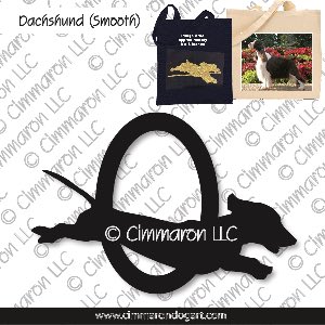 doxie004tote - Dachshund Smooth Agility Tote Bag