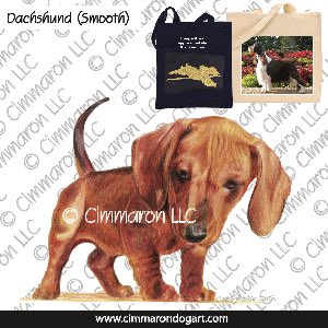 doxie009tote - Dachshund Smooth Puppy Tote Bag