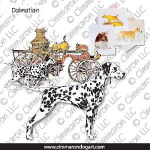 dal010n - Dalmatian Fire Engine Note Cards