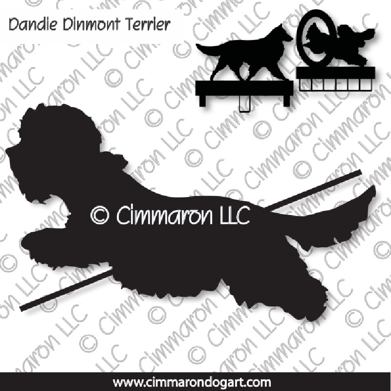 dandi004ls - Dandie Dinmont Terrier Jumping MACH Bars-Rosette Bars