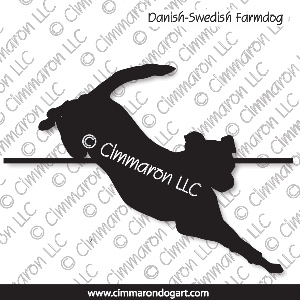 dafarm006d - Danish-Sweden Farmdog Jumping Decal