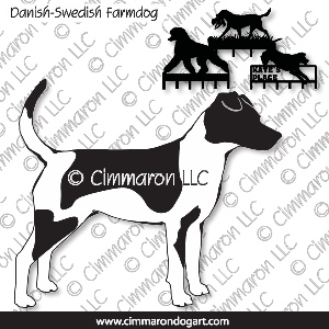 dafarm002h - Danish-Sweden Farmdog Outline Leash Rack