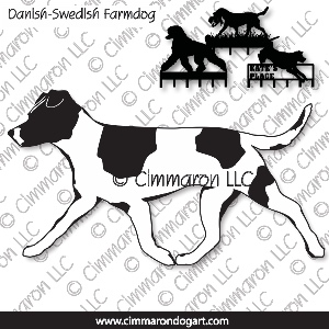 dafarm004h - Danish-Sweden Farmdog Outline Gaiting Leash Rack