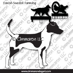 dafarm002ls - Danish-Sweden Farmdog Outline MACH Bars-Rosette Bars