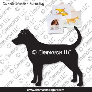 dafarm001n - Danish-Sweden Farmdog Note Cards