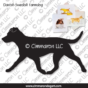 dafarm003n - Danish-Sweden Farmdog Gaiting Note Cards