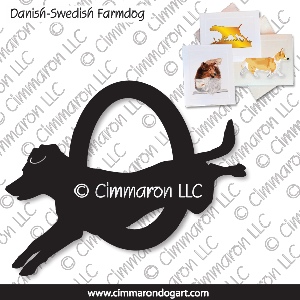 dafarm005n - Danish-Sweden Farmdog Agility Note Cards