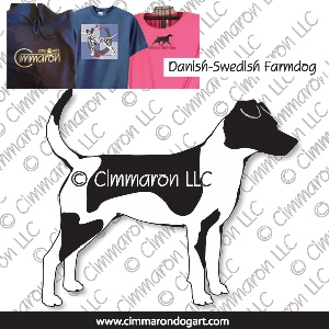 dafarm002t - Danish-Sweden Farmdog Outline Custom Shirts