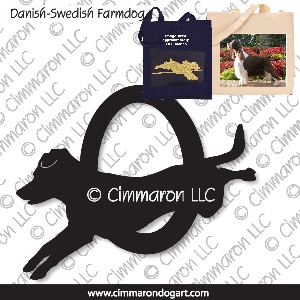 dafarm005tote - Danish-Sweden Farmdog Agility Tote Bag