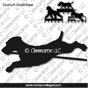 drahts004h - Deutsch Drahthaar Dog Jumping Leash Rack