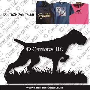 drahts005t - Deutsch Drahthaar Dog Field Custom Shirts