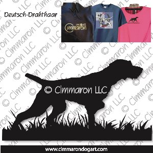 drahts006t - Deutsch Drahthaar Dog Pointing Custom Shirts