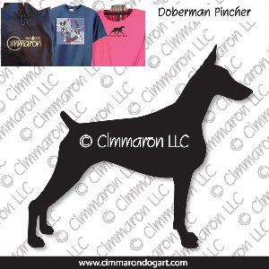 dobe002t - Doberman Standing Custom Shirts