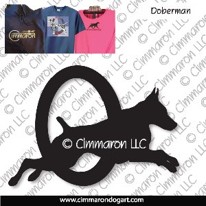 dobe004t - Doberman Agility Custom Shirts