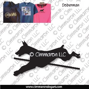 dobe005t - Doberman Jumping Custom Shirts