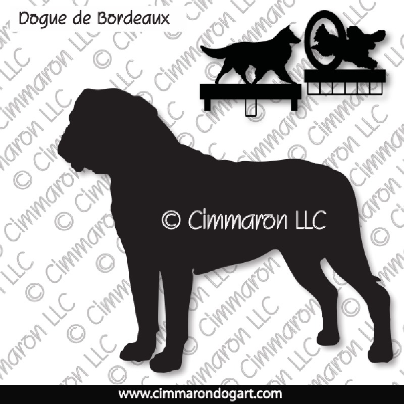 doguede002ls - Dogue de Bordeaux Standing MACH Bars-Rosette Bars