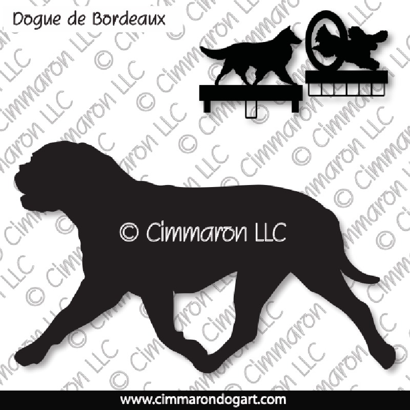 doguede003ls - Dogue de Bordeaux Gaiting MACH Bars-Rosette Bars