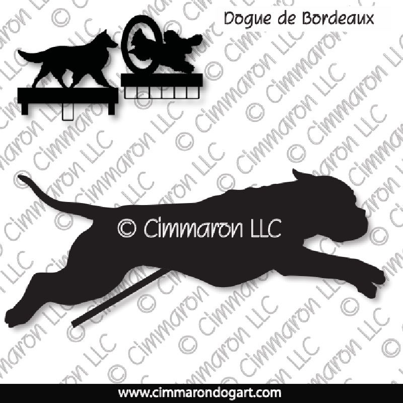 doguede005ls - Dogue de Bordeaux Jumping MACH Bars-Rosette Bars
