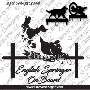 ess008ls - English Springer Spaniel On Board MACH Bars-Rosette Bars