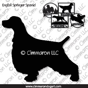 ess002s - English Springer Spaniel Standing House and Welcome Signs