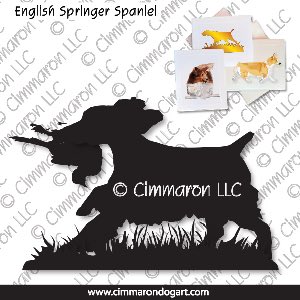 ess010n - English Springer Spaniel Retrieving Note Cards