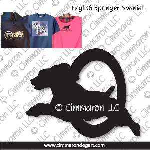 ess005t - English Springer Spaniel Agility Custom Shirts