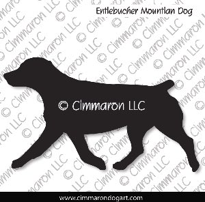 entle003d - Entlebucher Mountain Dog Moving Bob Tail Decal