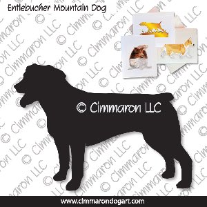 entle001n - Entlebucher Mountain Dog Bob Tail Note Cards
