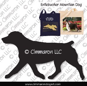 entle003tote - Entlebucher Mountain Dog Moving Bob Tail Tote Bag