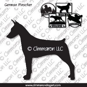 ger-pin001s - German Pinscher House and Welcome Signs