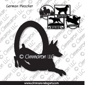 ger-pin003s - German Pinscher Agility House and Welcome Signs