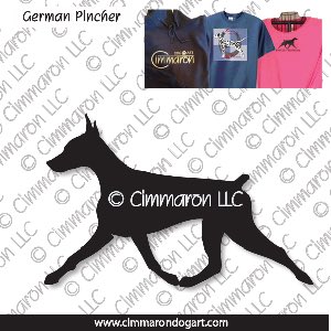 ger-pin002t - German Pinscher Gaiting Custom Shirts