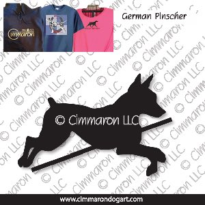 ger-pin004t - German Pinscher Jumping Custom Shirts