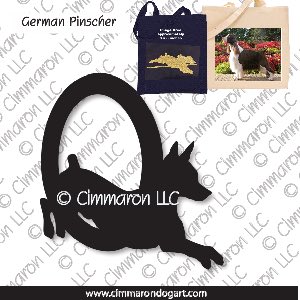 ger-pin003tote - German Pinscher Agility Tote Bag