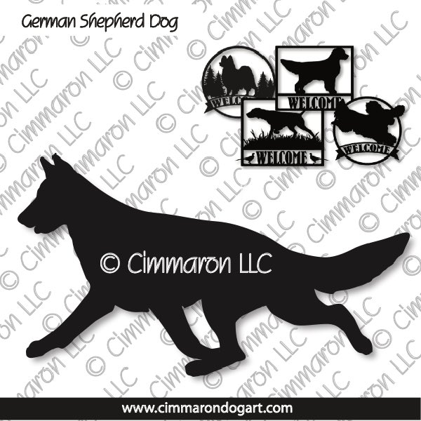 gsd004s - German Shepherd Dog Gaiting House and Welcome Signs